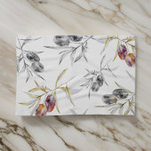 Linge De Cuisine Aquarelle rustique toscane Branche d'olive