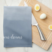 Linge De Cuisine Aquarelle Smoky Blue Ombre (Quart Plié)