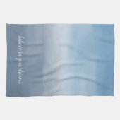 Linge De Cuisine Aquarelle Smoky Blue Ombre (Horizontal)