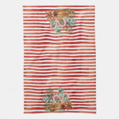 Linge De Cuisine Aquarelle Sucre de canne pin de Noël (Vertical)