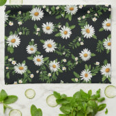 Linge De Cuisine Aquarelle sur noir (Plié)