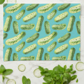 Linge De Cuisine Aquarelle sur turquoise (Plié)