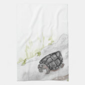 Linge De Cuisine Aquarelle Tortue forestière (Vertical)