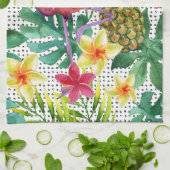 Linge De Cuisine Aquarelle tropicale (Plié)