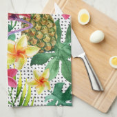 Linge De Cuisine Aquarelle tropicale (Quart Plié)