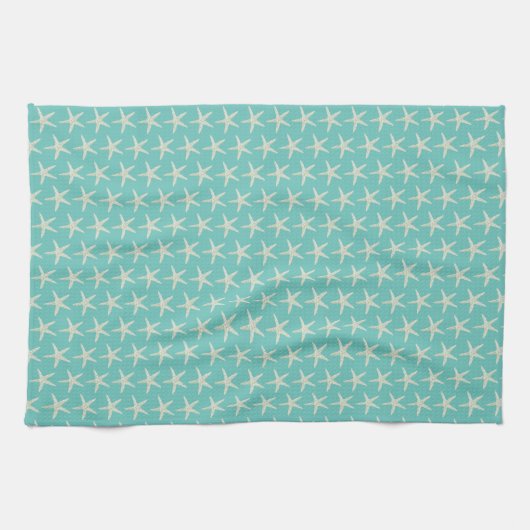 Linge De Cuisine Aquarelle turquoise poisson étoile (Horizontal)
