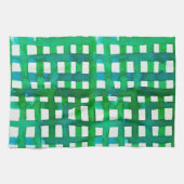 Linge De Cuisine Aquarelle - vert (Horizontal)