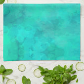 Linge De Cuisine Aquarelle vert ressort (Plié)