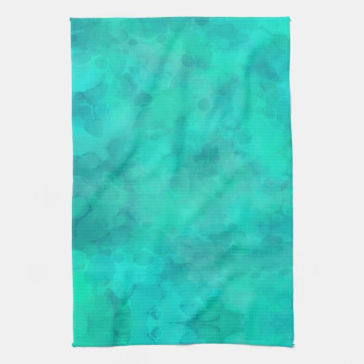 Linge De Cuisine Aquarelle vert ressort (Vertical)