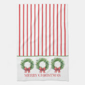 Linge De Cuisine Aquarelle Verte Avec Bow En vichy Rouge (Vertical)