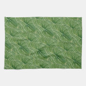 Linge De Cuisine Aquarelle verte Feuille  Motif (Horizontal)