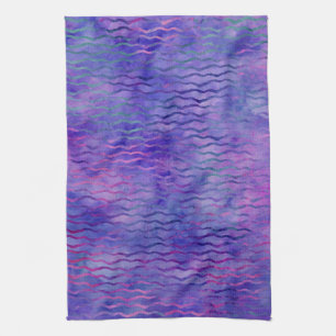 Linge De Cuisine Aquarelle violette Grandes onces modernes