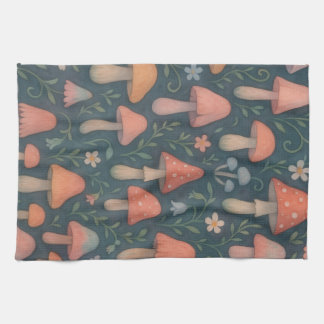 Linge De Cuisine Aquarelle Whimsical Motif de champignon