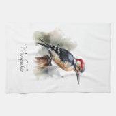 Linge De Cuisine Aquarelle Woodland Pic, coutume (Horizontal)