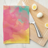 Linge De Cuisine Aquarelles Pastel (Quart Plié)