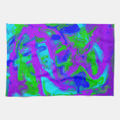 Linge De Cuisine Aquarelles Peacock Abstraites (Horizontal)
