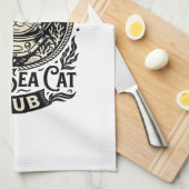 Linge De Cuisine Aquarium Chat de mer profonde Graphique de chat dr (Quart Plié)