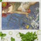 Linge De Cuisine Aquarius Mermaid Bleu gothique (Plié)