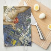 Linge De Cuisine Aquarius Mermaid Bleu gothique (Quart Plié)