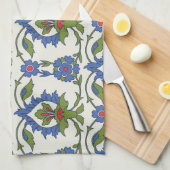 Linge De Cuisine Arabe Traditionnel : Carrelage Iznik sans couture. (Quart Plié)