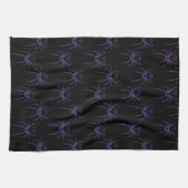 Linge De Cuisine Araignée en violet et noir (Horizontal)