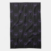 Linge De Cuisine Araignée en violet et noir (Vertical)