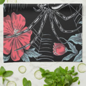 Linge De Cuisine Araignée romantique foncée Floral (Plié)