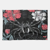 Linge De Cuisine Araignée romantique foncée Floral (Horizontal)