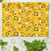 Linge De Cuisine Araignées atomiques rétro (Plié)