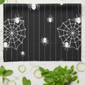 Linge De Cuisine Araignées et arrière - plan web (Plié)