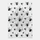 Linge De Cuisine Araignées noir blanc toile d'araignée motif Hallow (Vertical)