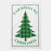 Linge De Cuisine Arbre à feuilles de buffle vert Noël (Vertical)