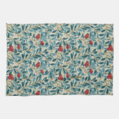 Linge De Cuisine Arbre à framboises rouges, William Morris (Horizontal)