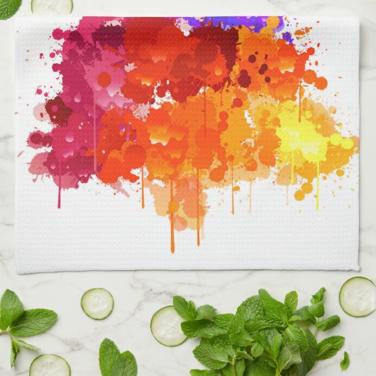 Linge De Cuisine Arbre à pin aquarelle (Plié)