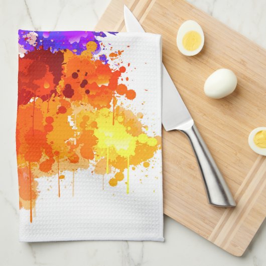 Linge De Cuisine Arbre à pin aquarelle (Quart Plié)