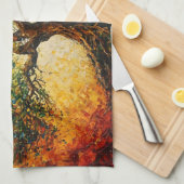 Linge De Cuisine Arbre de connaissances - Peinture à l'huile (Quart Plié)