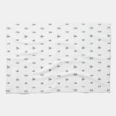 Linge De Cuisine Arbre de Noël blanc et noir (Horizontal)