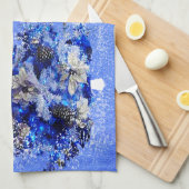 Linge De Cuisine Arbre de Noël bleu décoré sur mesure (Quart Plié)