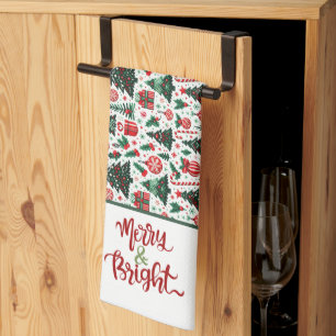 Linge De Cuisine Arbre de Noël, cadeaux, sucre de canne