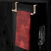 Linge De Cuisine Arbre de Noël classique | Festive Rich Crimson Rou