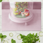 Linge De Cuisine Arbre de Noël dans un dôme de verre (Plié)