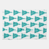 Linge De Cuisine Arbre de Noël de la forêt d'hiver verte (Horizontal)