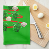 Linge De Cuisine Arbre de Noël des tortues de mer vertes (Quart Plié)