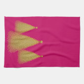 Linge De Cuisine Arbre de Noël d'or (Horizontal)