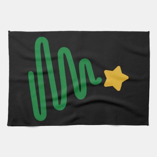 Linge De Cuisine Arbre de Noël drôle (Horizontal)