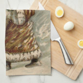 Linge De Cuisine Arbre de Noël du Père Noël victorien (Quart Plié)