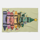 Linge De Cuisine Arbre de Noël Enseignant Vie Cadeau Enseignement (Horizontal)