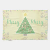 Linge De Cuisine Arbre de Noël et neige (Horizontal)