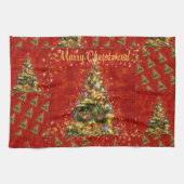 Linge De Cuisine Arbre de Noël étincelant (Horizontal)