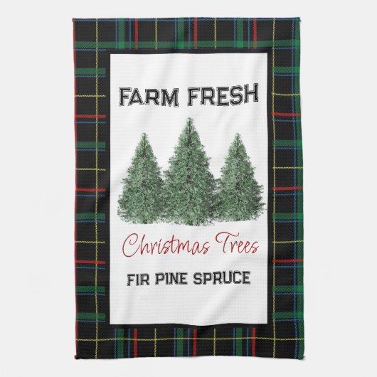 Linge De Cuisine Arbre de Noël Fraîchement Cueilli pour la Maison d (Vertical)